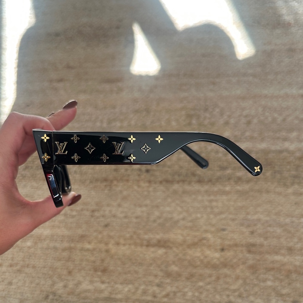 Louis Vuitton Black Sunglasses with Gold Accents